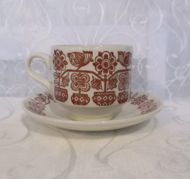 Vintage Retro Broadhurst Bridgwood  Kathie Winkle Wayfarer Cup And Saucer