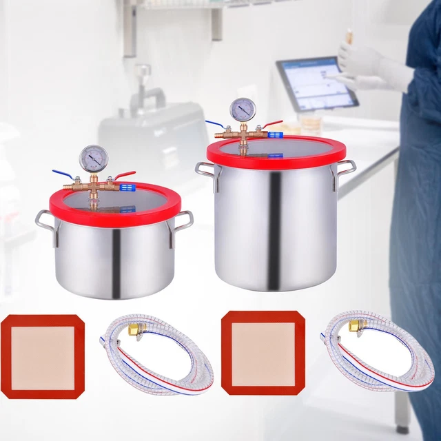 Stainless Steel Chamber Pressure Pot Silicone Gasket Vacuum Chamber Degassing