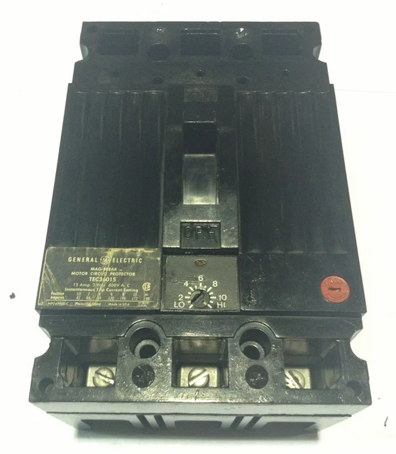 TEC36015 GENERAL ELECTRIC Circuit Breaker 3 Pole 15 Amp 600V 2 YEAR