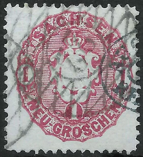 SACHSEN 1863 . MiNr. 16b . 1 Ngr . BPP geprüft . N22 Reichenbach