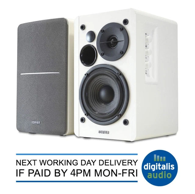 EDIFIER R1280T ACTIVE 2.0 Bookshelf Studio Speakers System White TV/PC ...