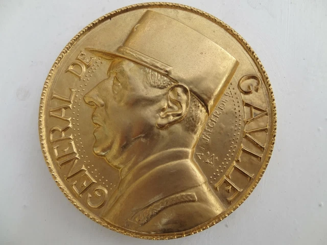 Médaille Commémorative En Bronze : Général De Gaulle / Appel Du 18 Juin Par Albert De Jaeger - XXème Siècle