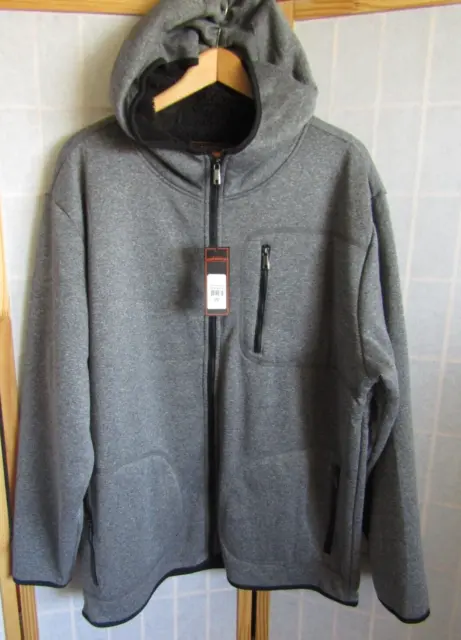 NWT Stone Mountain Solid Sherpa Hooded Sweatshirt Gray Men's Size M