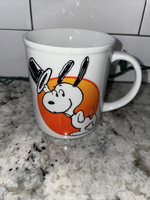 SNOOPY 1958 COFFEE MUG TEA CUP UNITED FEATURE Syndicate Shultz Peanuts 6 oz VTG