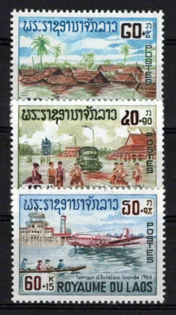 Laos B6-B8 MNH Semi-Postal Planes Aviation Flooded Village ZAYIX 0224S0256