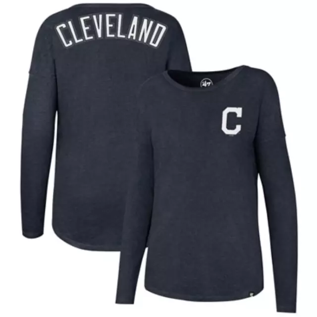 Cleveland Indianer Baseball Damen MLB Ls Logo Oberteil - Neu