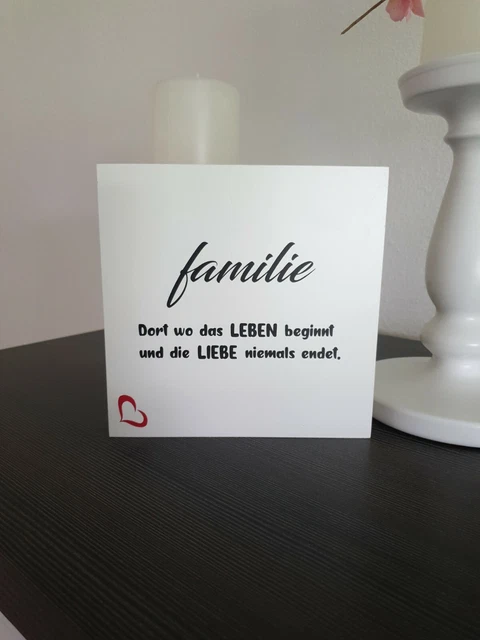 HOLZBILD SCHILD MIT Spruch Familie Zuhause EUR 19,90 PicClick DE