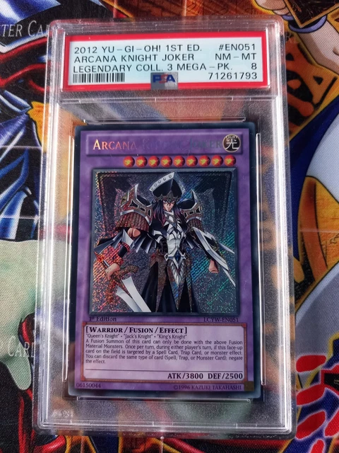 PSA 8 Arcana Knight Joker LCYW-EN051 1st Edition Secret Rare Yugioh Card