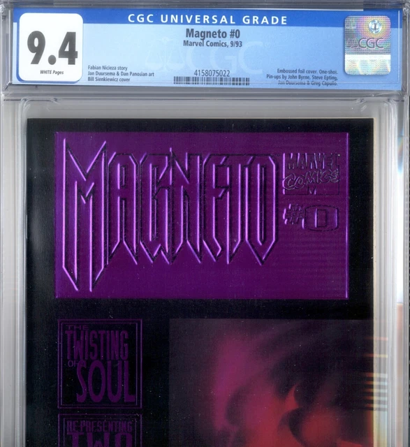 PRIMO:  MAGNETO #0 foil cover NM 9.4 CGC 1993 X-MEN Marvel comics