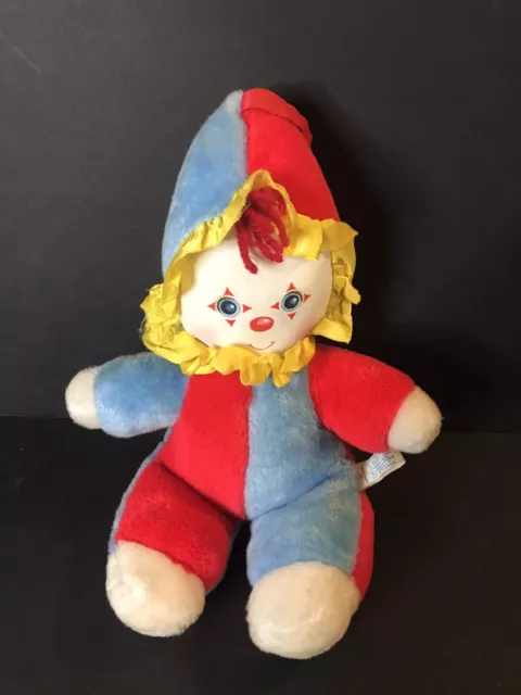 Vintage 1982 Amtoy Baby Soft Touch Clown Doll Plush Chimes American Greetings
