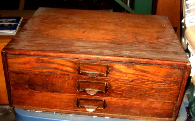 Jeweler's Cabinet Oak Drawers With Glass Watch Crystals  LOCAL PICK UP