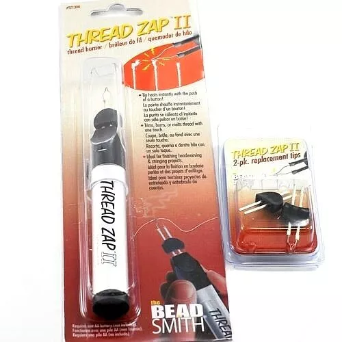 Herramienta quemador de hilos Beadsmith Threadsmith Zap II o 2 puntas de repuesto herramientas inalámbricas