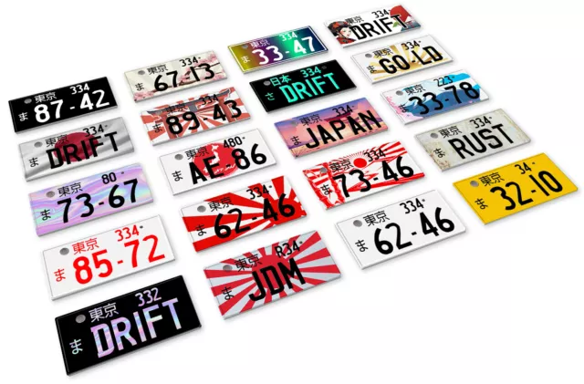 CUSTOM RC Drift Japanese Number License Plates 1:5 1:8 1:10 1:12 1:14 1:18 1:24