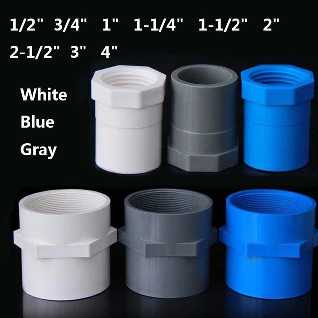 1/2"~4" Female Coupling PVC Water Supply Pipe Fittings BSP Threaded Connector
