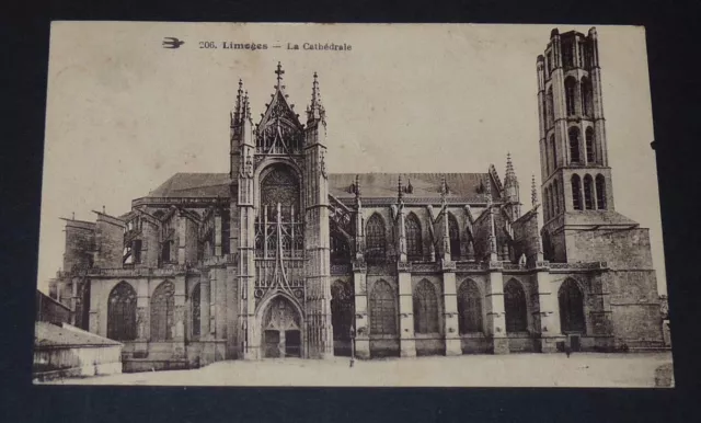 Cpa Carte Postale Limoges Haute-Vienne La Cathedrale