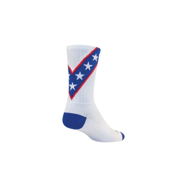 SockGuy - SGX Daredevil Unisex Breathable Bi-Cycle Riding White Socks - 6 inch