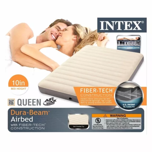 Genuine INTEX Queen Full Size Deluxe High Airbed Best Quality. Watch the Video