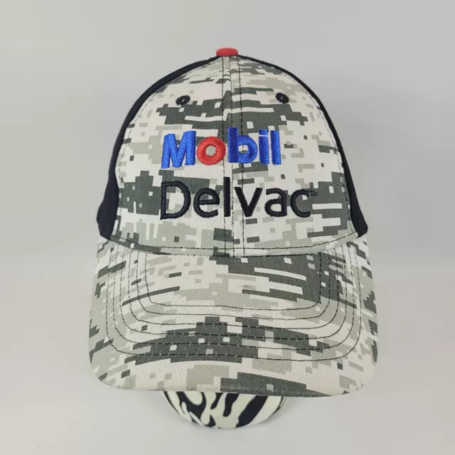 Mobil Delvac Strap Back Hat Cap Black Adjustable TA Truck Service Oil