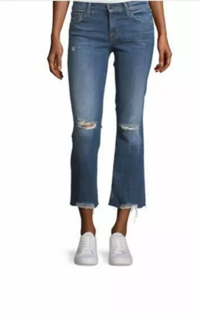 J Brand Jeans Selena Mid Rise Crop JB001231 in Revoke Destruct Size 28