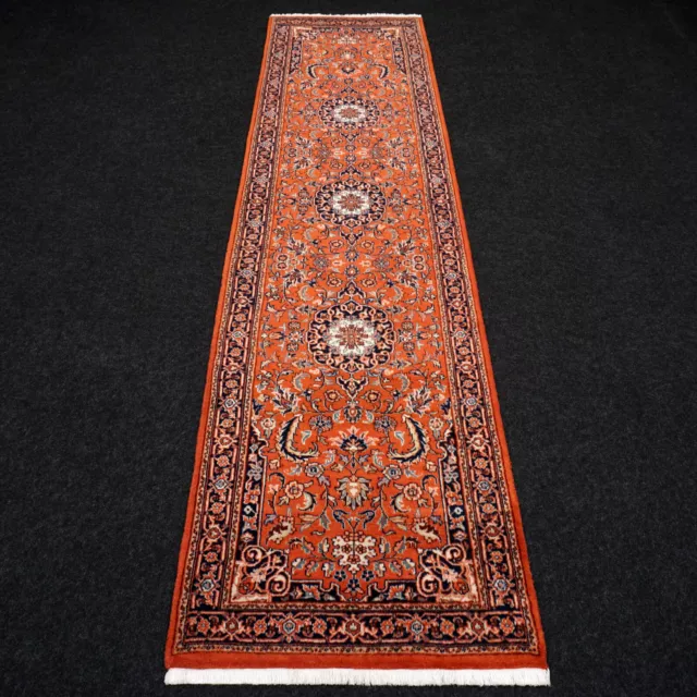 Orient Teppich Sarough 301 x 77 cm Sarugh Läufer Rot Sarouk Handgeknüpft Saruk