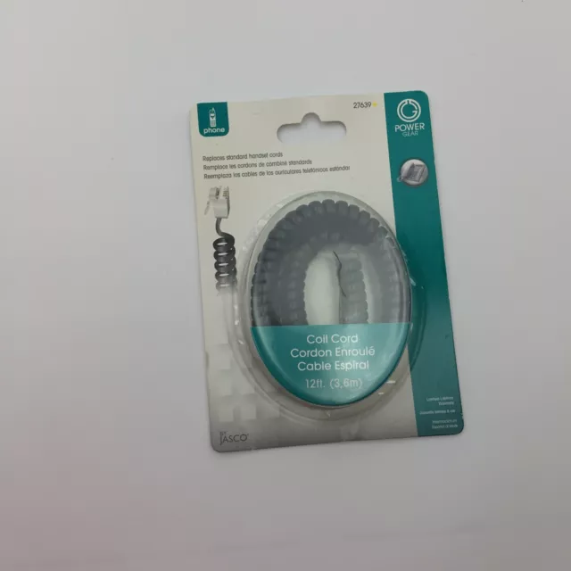 Power Gear 12 Ft Coil Standard Phone Handset Cord