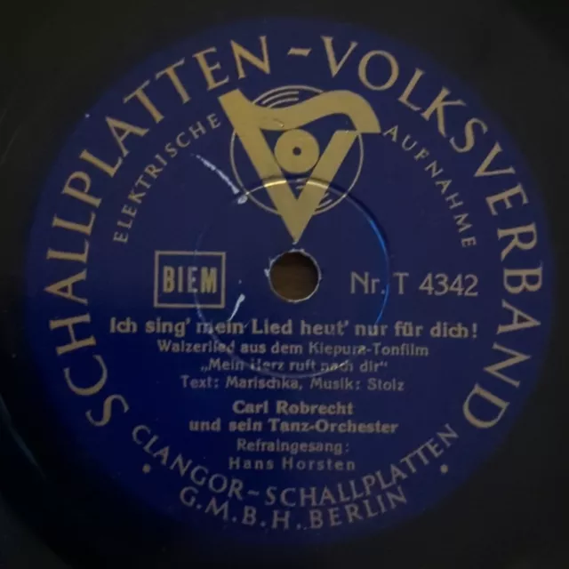 Carl Robrecht Schellackplatte 78rpm