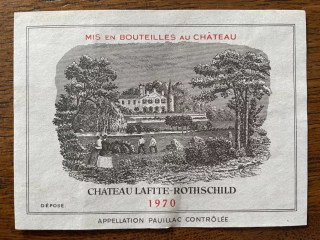 Étiquette Château Lafite Rothschild 1970