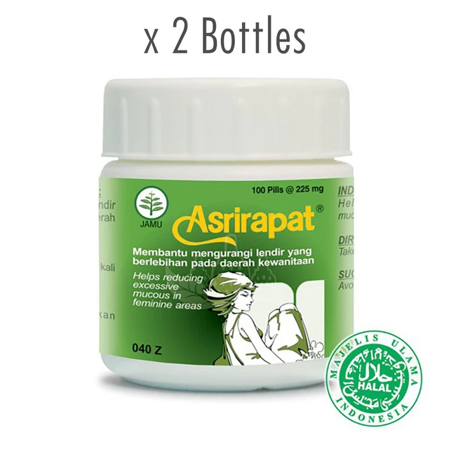 [BOROBUDUR JAMU] Suplemento Herbal Asirapat Reduce el Exceso de Mucosa 2x100 Píldoras