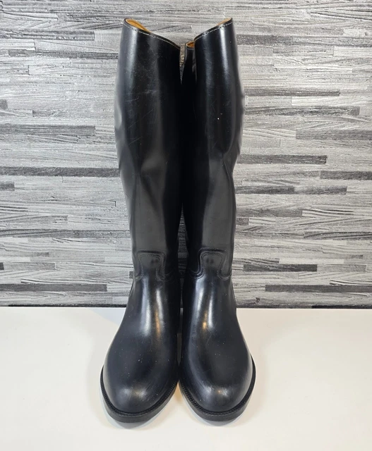 AIGLE COUPE SAUMUR Rubber Equestrian Riding Boots Black EU size 40 UK 6