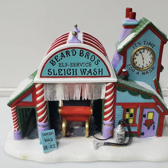 Dept 56 Beard Bros. Sleigh Wash North Pole Series 56740 Excellent Condition