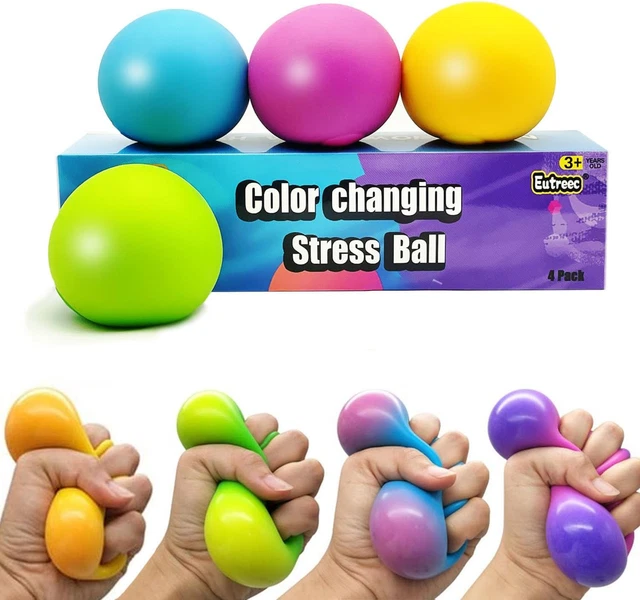 Juguetes de bolas de estrés Eutreec que cambian de color - juguetes de compresión sensorial bolas blandas para