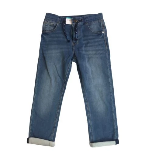 Pantaloni vita elasticizzati M&S Bambini Blu Denim Età 5-6 Casua;