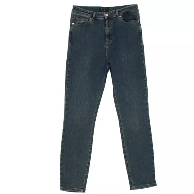 Asos Design Women's Jeans W 30 in; L 32 in Blue 100% Cotton Straight