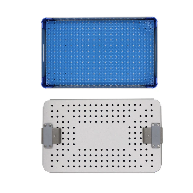 1PC Sterilization Tray case with Silicone mats medical instruments Surgical Tray