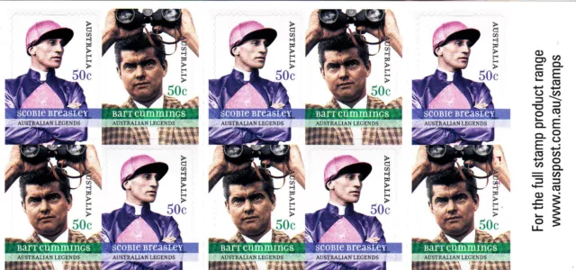 2007 Australian Horse Racing Legends Set 1 Stamp Booklet SB223 - Phil Barcode