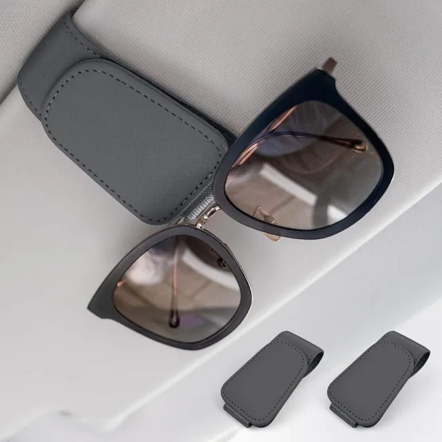 2 STÜCK BRILLENHALTER Auto Sonnenbrillen Halterung für Auto mit