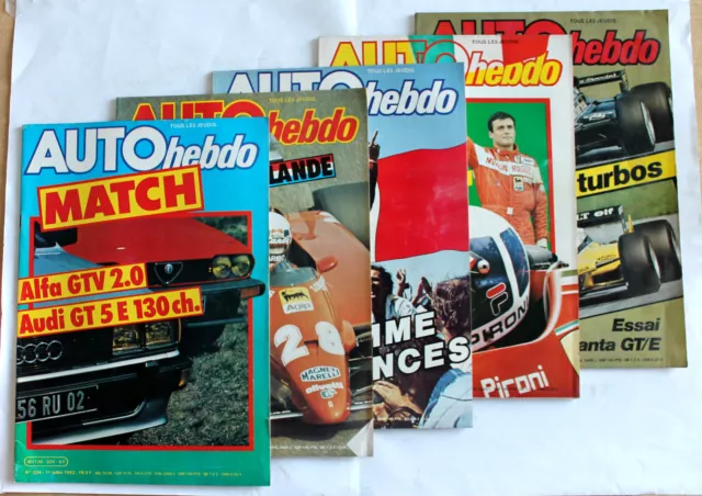 186- Ancien Magazine Automobile 5 Revue Auto Hebdo 1982 N324-325-328-330-331 Bmw