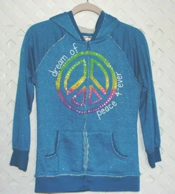 KNIT WORKS Girl's Long Sleeve Fleece Lined Zipper Front HOODIE JACKET XL 14-16