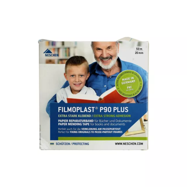 Neschen filmoplast® P90 PLUS 50mx 2 cm, cinta de reparación extra fuerte en Peel