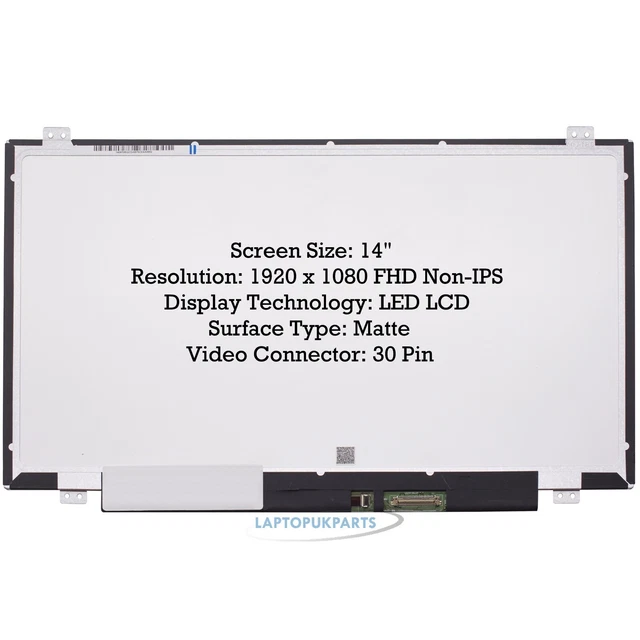 DELL DP/N DCN-06TH09 6TH09 Replacement Notebook Screen 14" LED LCD Display FHD
