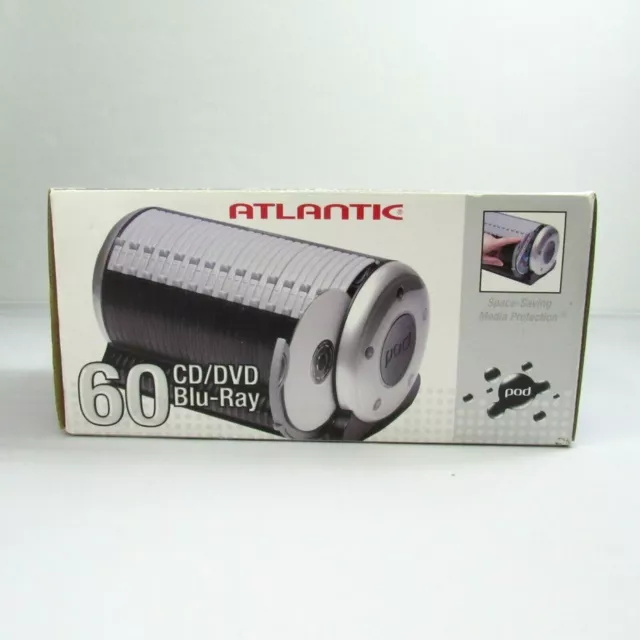 Vintage Atlantic Pod 60 CD / DVD / Blu-Ray Pull Out Retro Storage Case