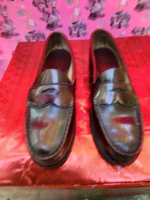 G.H. BASS Loafers Burgundy Leather Slip On Penny Dress Shoes $75.00 ...