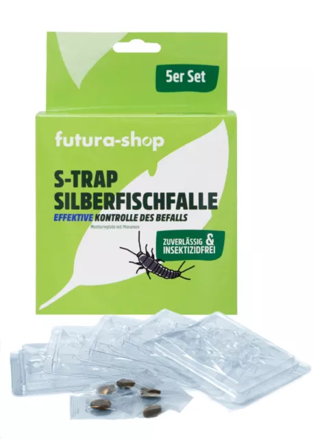 Silberfisch Falle Silberfischchen Papierfischchen Ofenfischchen Pheromonfalle