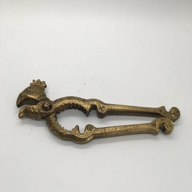VINTAGE SOLID BRASS Stylized Bird Nutcracker 26.00 PicClick