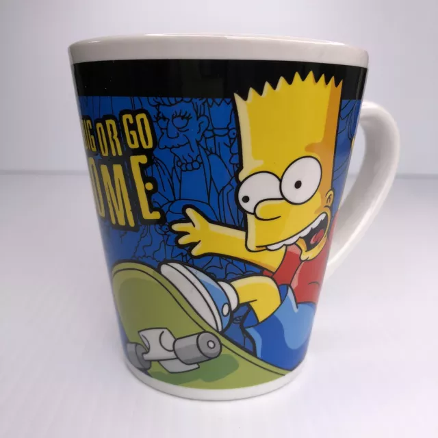 Bart Simpson Skateboard Go Big Or Go Home Coffee Tea Mug Kinnerton 2008