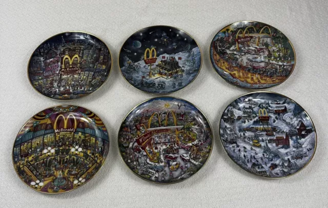 McDonalds Franklin Mint Bill Bell Collector Plates 1994 Set of 6