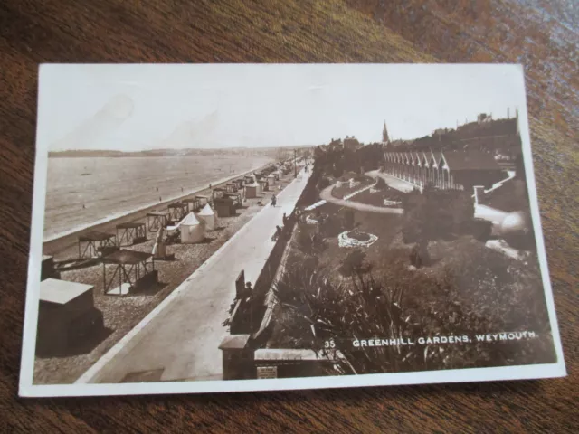 Vintage Rp  Postcard, "Greenhill Gardens, Weymouth ".