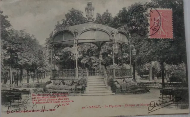 Nancy 54 CPA La Nursery Kiosk Music Good Condition 1906