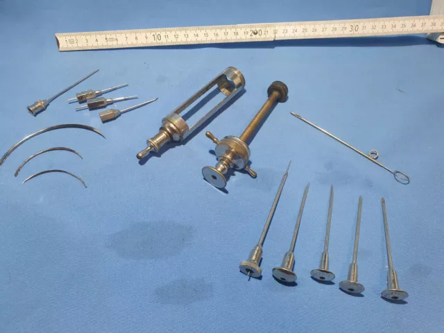 HAUPTNER u.a Veterinärmedizinisches Metallkolben spritze mit Zubehör 2