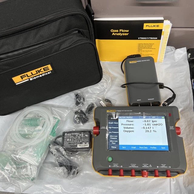 FLUKE BIOMEDICAL VT900A Gas Flow Anallyzer /& Vapor/Anesthesia Test